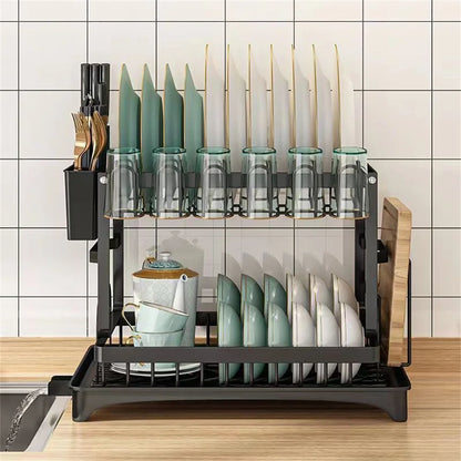 2 Layers Space Saving Dish Drying Rack