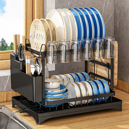 2 Layers Space Saving Dish Drying Rack