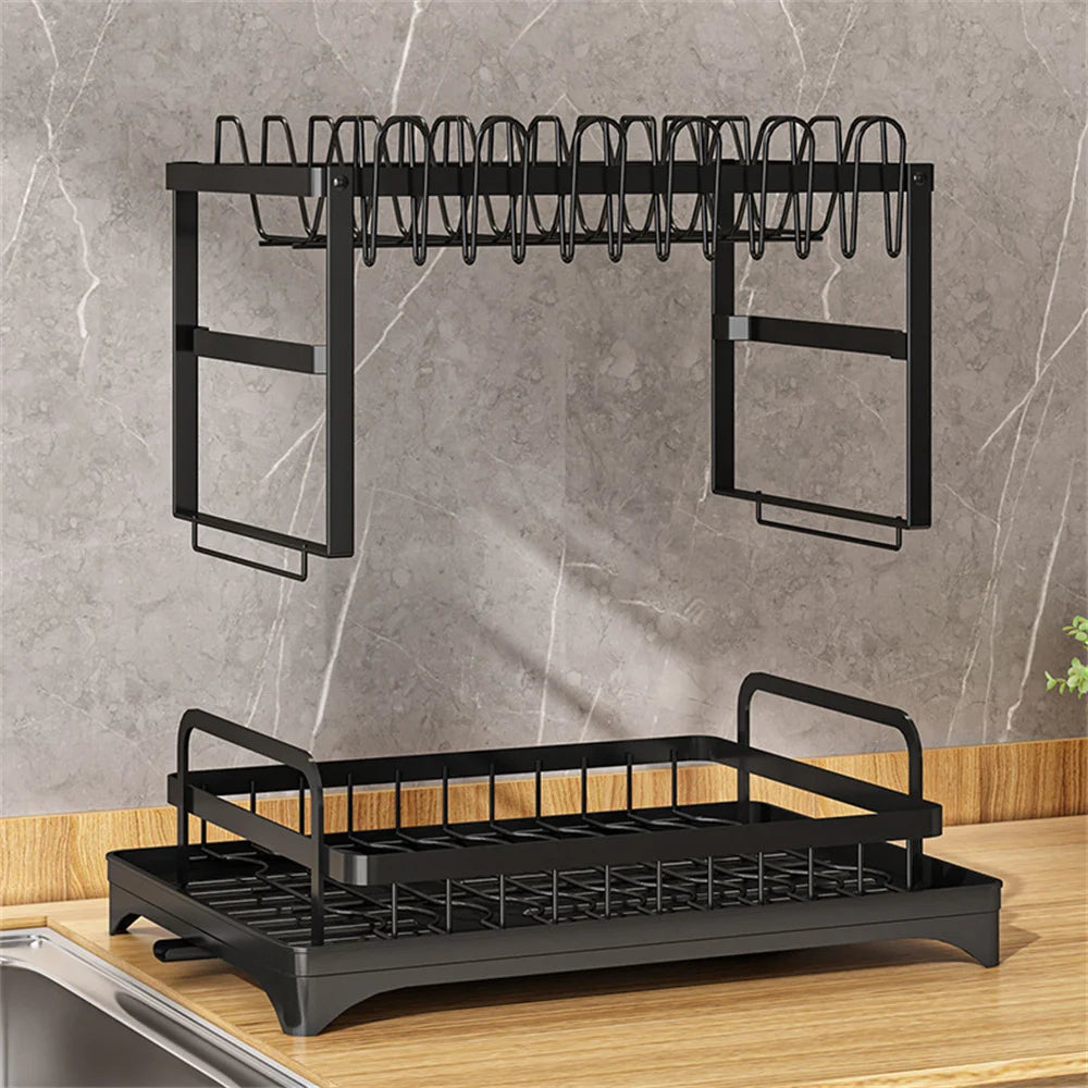 2 Layers Space Saving Dish Drying Rack