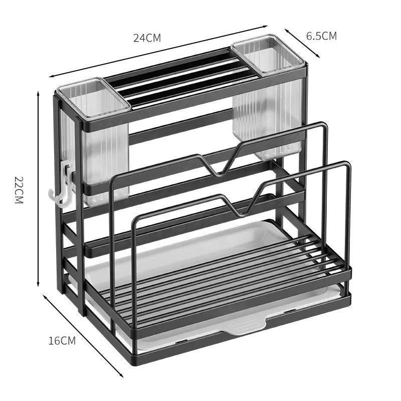 Kitchen Countertop Organizer with Drainage Tray